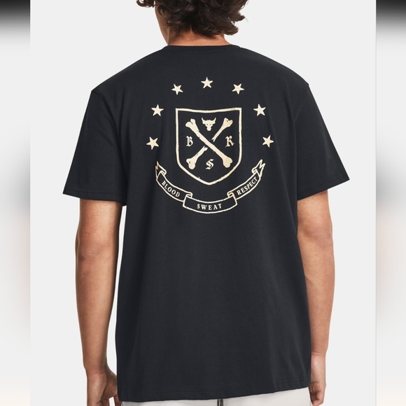 NWT UA Men's Project Rock Heavyweight Short Sleeve shirt - Picture 10 of 17